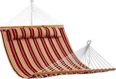 Produktbild von Famanu Hängematte Doppel mit Kissen und Spreizstäben - 140 x 190 cm