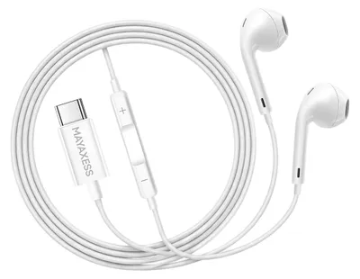 Produktbild von Mayaxess, USB-C Kabelkopfhörer mit Mikrofon für Pixel 7, Weiß