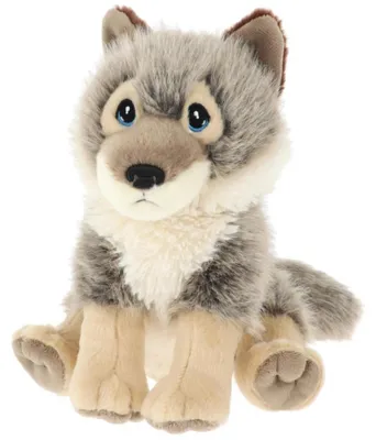 Immagine prodotto di Keel Toys Lupo di peluche - Peluche - grigio - seduto - 20 cm - lupo imbottito