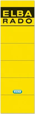 Produktbild von Ordnerrückenschild für Elba selbstklebend kurz/breit VE=100x10 Stück gelb