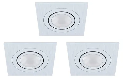 Obrázek produktu pro EGLO AREITIO, Zapuštěné bodové světlo, GU10, 1 žárovek, LED, 3000 K, Hliník