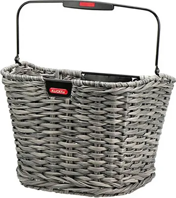 Produktbild von KLICKfix 0379SGR Vorderradkorb Structura schilf/ 34x25x27cm,geflochten,o. Adapter,16 ltr, natur