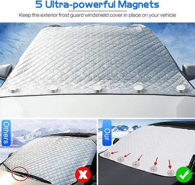 Productafbeelding van Famanu beschermhoes voor auto - beschermhoes voor de voorruit, 120 x 128 x 2 cm
