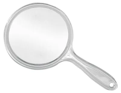 Produktbild von Handspiegel Kunststoff transparent 3X Vergrößerung