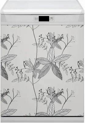Produktbild von Magnetmatte Geschirrspüle Abwaschbar Küche Magnete  Dekor 60x70 cm  - Blumen kritzeln
