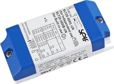 Produktbild von SELF SLT20-500IL-UN, Installationsnetzteil IP20 20W 2-42V 150-500mA