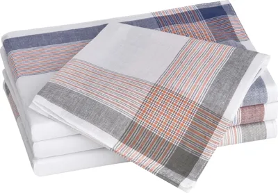 Tobeni 20 Herrentaschentücher Stoff-Taschentücher 100 gekämmte Baumwolle 40 x 40 cm Design 14