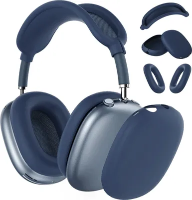 Produktbild von MMOBIEL Silikon-Schutzhülle für AirPods Max - Silikon Ohrpolster Schutz Hülle - Blau