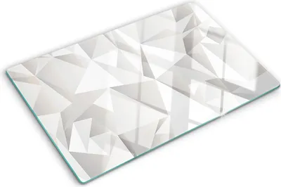 Produktbild von Tulup Glas Herdabdeckplatte - 80x52 cm - Glaskeramikkochfeld-Abdeckung Spritzschutz Glasabdeckplatte - Einteilig - Sonstige - Abstraktes - Weiß