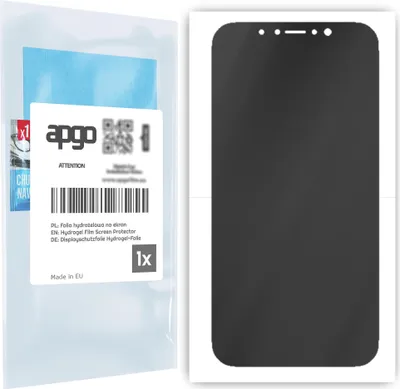 Produktbild von apgo Schutzfolie für Apple iPhone X Anti-Spy, Blickschutzfolie, Privacy, Hydrogel Displayschutzfolie, mit Positionierhilfe [Privacy, Matt, Anti-Fingerprint]