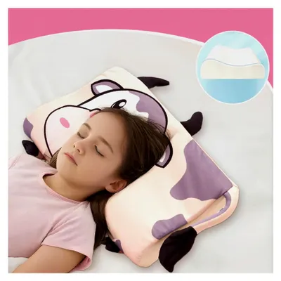 Produktbild von Kopfkissen für Kleinkinder | Babykopfkissen für Gitterbettchen | Ergonomisches, hautfreundliches Kissen mit Tiermuster für das Kinderzimmer