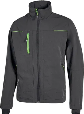 Produktbild von U-POWER Softshelljacke Pluton asphaltgrau / grün M
