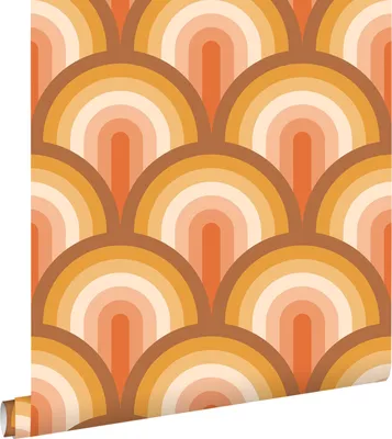 Immagine prodotto di ESTAhome carta da parati art deco arancione e marrone 50 x 900 cm