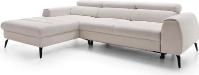 Zdjęcie produktu dla FURNLUX sofa narożna Jazz Cream White And Black 270cm / Kolor główny: beżowy / Wymiary: 270 x 93 x 184 cm