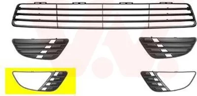 Produktbild von VAN WEZEL Lüftungsgitter Grill Stoßfänger für FORD Fiesta Mk5 Schrägheck (JH1, JD1, JH3, JD3) mit Loch/Löchern für Nebellampen