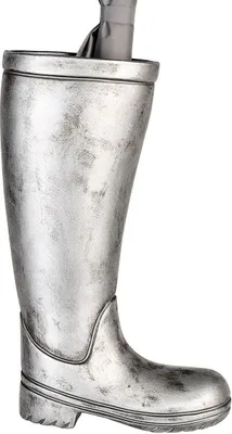 Image de Casablanca by Gilde Porte-parapluies Botte argenté, fabrication européenne H. 45 cm,56185