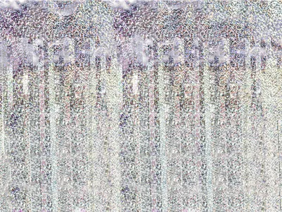 Lametta Vorhang 100x200cm Silber Holografisch