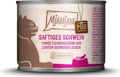 Produktbild von Mjamjam 200gx6 purer Fleischgenuss - saftiges Schwein pur