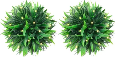 Imagen del producto de Bolas de boj artificial con luces LED 2 unidades 30 cm