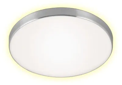 Produktbild von LED Deckenleuchte Deckenlampe 12W weiß-silber Metall-Kunststoff Ø28,5cm Briloner