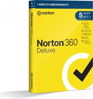 Produktbild von Norton 360 Deluxe Antivirus-Sicherheit 1 Lizenz(en) 1 Jahr(e)
