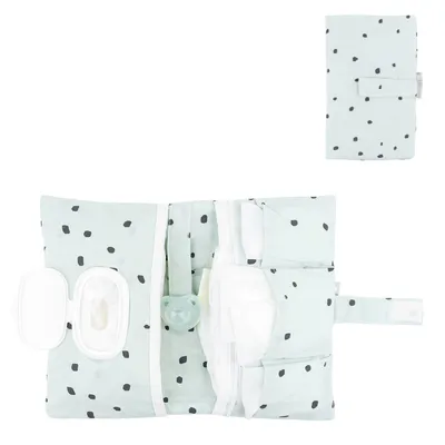 Produktbild von Kikkaboo Windeltasche Bear with me Wickeltasche, Selbstverschluss, Baumwolle grün