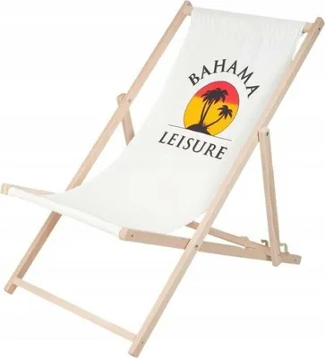 Image de Chaise longue en bois pliable Chaise longue de jardin Nature Bahama Leisure