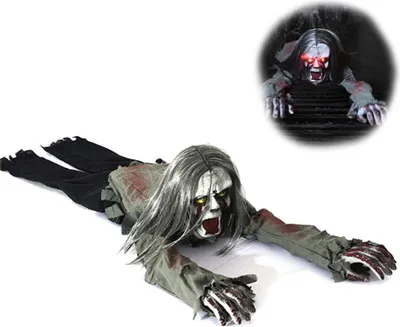 Produktbild von Halloween elektrischer kriechender Geist mit Horror-Stimme, Sound-Steuerung, schleichende blutige Requisite, Party-Dekoration, Spukhaus-Requisiten