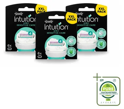 Obrázek produktu pro 3 náhradní holicí hlavice Wilkinson Intuition Sensitive Care pro citlivou pokožku – velké balení – 3 kusy