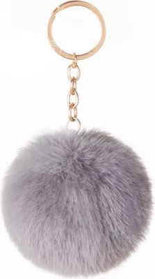 Produktbild von Stylischer Schlüsselanhänger Fluffy in Grau – Praktisches Accessoire für jeden Tag KP38273