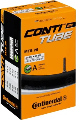 Produktbild von Continental 0181611 26' Schlauch 'MTB 26', 26x1.75/2.50' (47/62-559), AV 40 mm, schwarz
