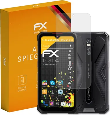 Produktbild von atFoliX FX-Antireflex 3x Schutzfolie kompatibel mit Hotwav Cyber 9 Pro Displayfolie