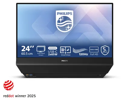 Zdjęcie produktu dla Philips 24B2D5300/00, 60,5 cm (23.8"), 1920 x 1080 px, Full HD, LCD, 4 ms, Czarny