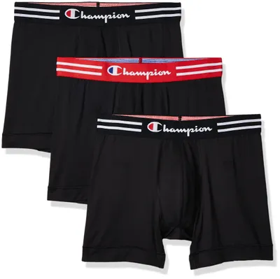 Produktbild von Champion Herren Everyday Active Lightweight Stretch Boxer Briefs-3 Pack Retrosho