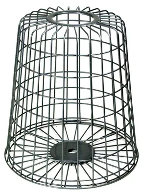 Produktbild von CJ Wildlife Schutzkäfig für Futtersäule Vögel - für Maximum 40/55 cm - Metall, Graphit-Grau - an Säule anbringbar - hält größere Vögel fern