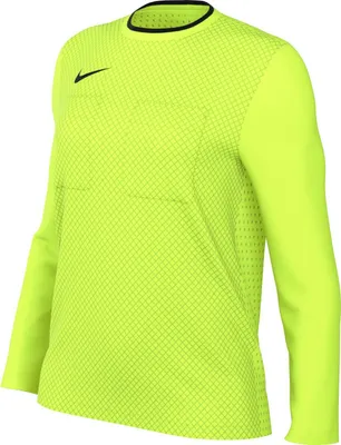Immagine prodotto di Maglia a maniche lunghe da calcio Nike Dri-FIT per arbitri, da donna, colore giallo volt/nero, modello FV33