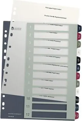 Obrázok produktu pre Leitz 12380000, Číselný zápisník, Polypropylén (PP), Viacfarebný, Portrét, A4 Maxi, 245 mm