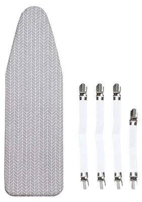 Strijkplankbezug Baumwolle 135x55 cm mit 4 Klemmen