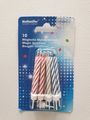 Produktbild von Ri550223 bunt-weiß Wunder Kerzen Mini Geburtstagskerze