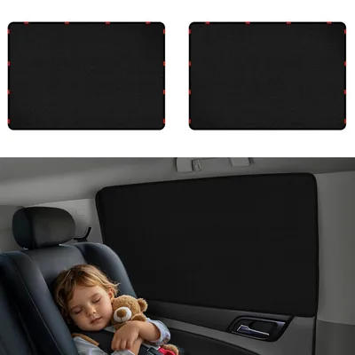Produktbild von Magnetischer Auto Sonnenschutz 2er-Set 80x50cm UV-Schutz Heckscheibe