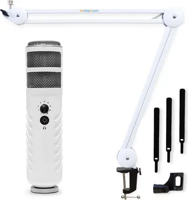 Zdjęcie produktu dla Mikrofon Rode Podcaster USB z wysięgnikiem Biały