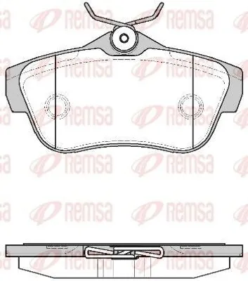 Produktbild von REMSA Bremsbeläge Satz Hinten Bremsklötze für CITROËN JUMPY Kasten 1299.00