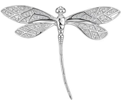 Immagine prodotto di Spilla a forma di libellula in argento sterling, con confezione regalo