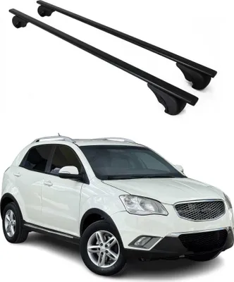 Produktbild von Dachträger Grundtäger für Ssangyong Korando 2010-2019 75kg Metall Schwarz 2 tlg