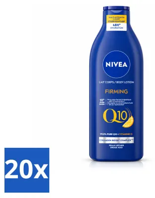 Zdjęcie produktu dla 20 sztuk kremu do ciała Nivea Q10 - ujędrniający - z witaminą C - 400 ml - zestaw ekonomiczny