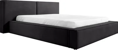 Produktbild von FEDVE Polsterbett Doppelbett Lopra Bett Bettkasten 120x200 cm Anthrazit (Magic Velvet 2272)