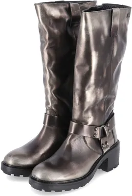 Produktbild von Lazamani Damen Biker-Stiefel Boots Bronze Glattleder Größe: 38