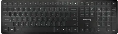 Produktbild von CHERRY KW 9100 SLIM Tastatur RF Wireless + Bluetooth QWERTY Englisch Schwarz (JK-9100GB-2)