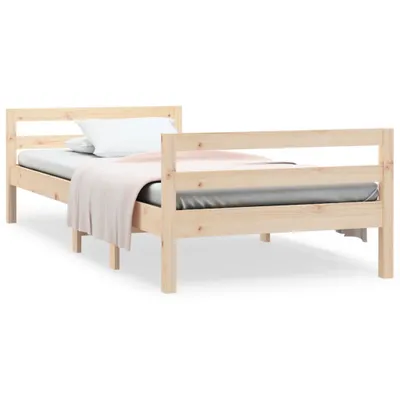 Image de Cadre de lit sans matelas 75x190 cm bois de pin massif