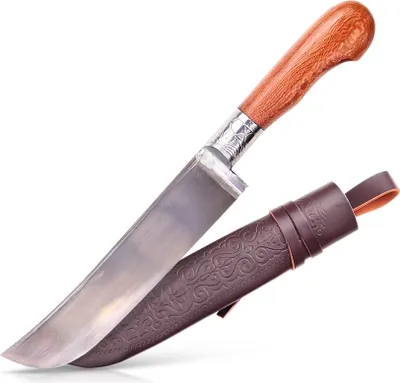 Produktbild von Usbekischer Messer – Pchak, 29,5 cm Hülsenstahl Kochmesser Handarbeit Küchenmesser